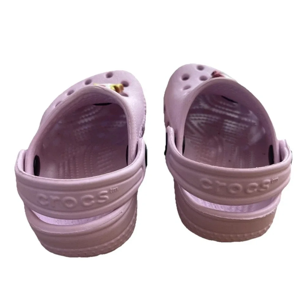 Crocs Pink Baby Size 2/3 With‎ 2 Jibbitz Baby Shark Clogs